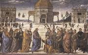 Pietro Perugino Christ Giving the Keys to Saint Peter oil painting picture wholesale